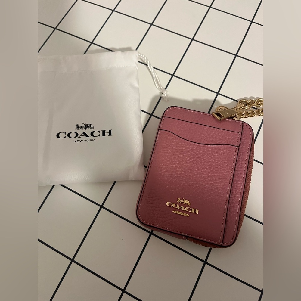 Coach Zip Card Case: True Pink💖